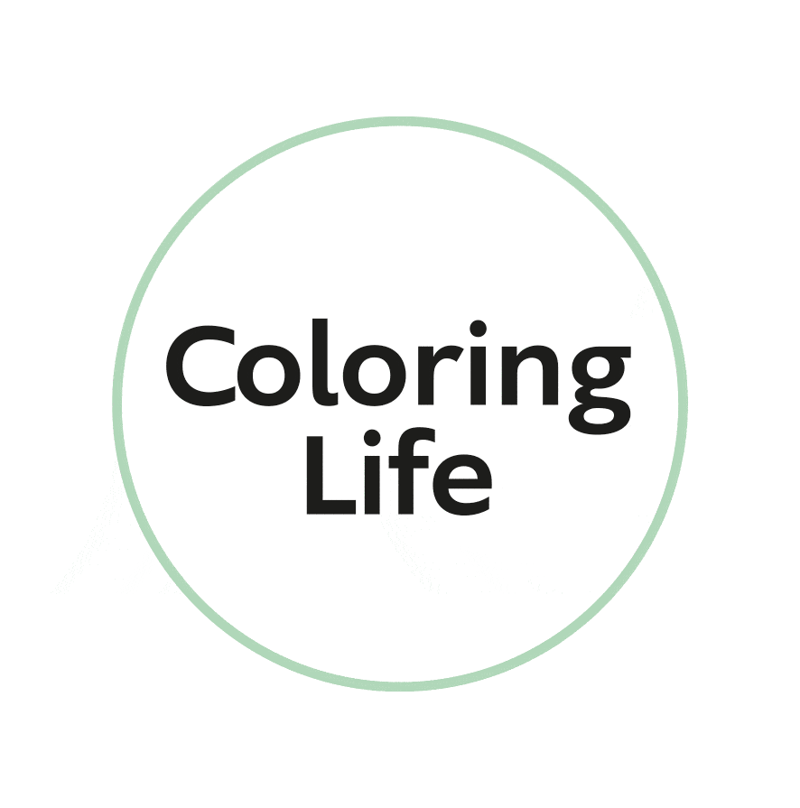 Gift: Color Lif, Ideas, Dreams, Futures mit abwechselnder Kreiskonturfarbe